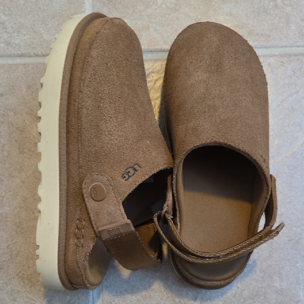 UGG Women's Goldenstar Chestnut Suede Slippers